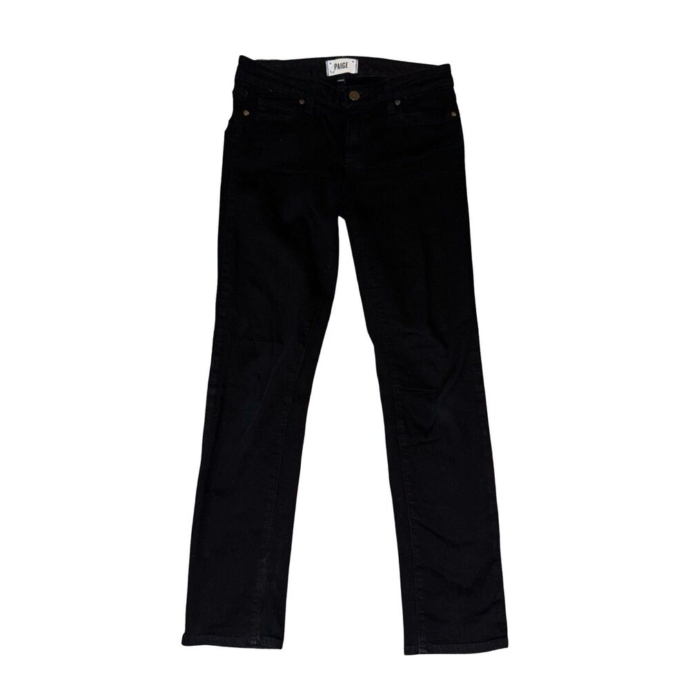 Paige Womens Size 27 Skyline Ankle Peg‎ Black Skinny Denim Jeans